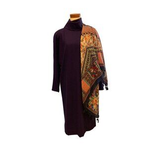 Ungaro vintage couture dress long sleeves high neck size 10  40ch 40H 42L